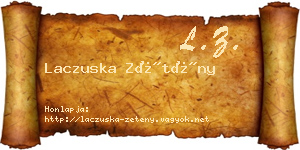 Laczuska Zétény névjegykártya